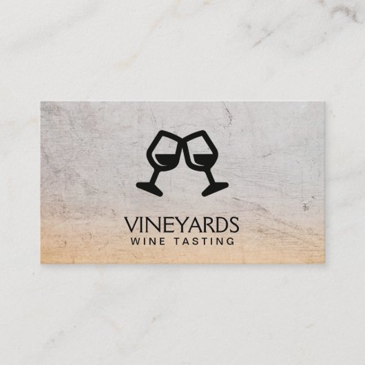 Carte De Visite Lunettes de vin Toast (Devant)