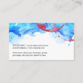 Carte De Visite Lunettes de vue | Arrière - plan aquarelle (Dos)