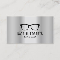 Lunettes d'oeil optométriste moderne argent métall