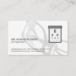 Carte De Visite Lunettes | Graphique de vision