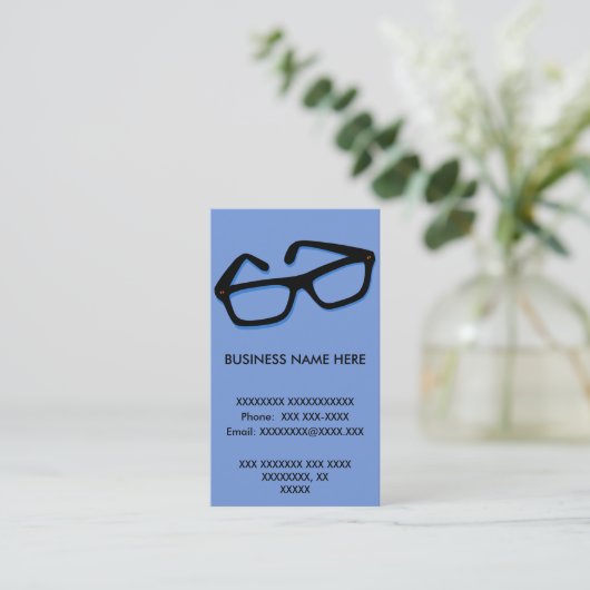 Carte De Visite Lunettes Nerd cool (Debout devant)