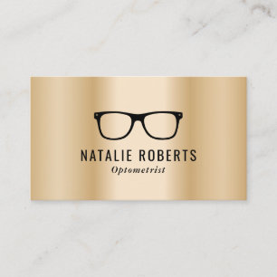 Carte De Visite Lunettes ophtalmologiques d'oeil optométriste Or 
