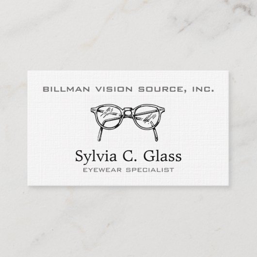 Carte De Visite Lunettes Optique Vision (Devant)