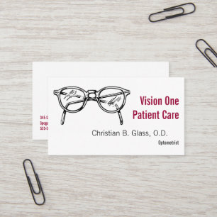 Carte De Visite Lunettes Optique Vision Montures