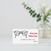Carte De Visite Lunettes Optique Vision Montures (Debout devant)
