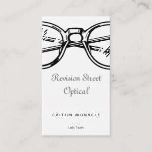 Carte De Visite Lunettes Révision Optique Verres Correcteurs Visio