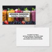 Carte De Visite Lunettes Smoothie | Fruits (Devant / Derrière)
