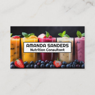 Carte De Visite Lunettes Smoothie   Fruits