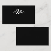 Carte De Visite Lung Awareness Pearl Ribbon (Devant / Derrière)