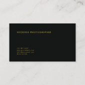 Carte De Visite Lush Green Foliage Black Gold Frame Botanical (Dos)