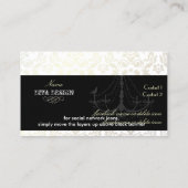 Carte De Visite Lustre + damas baroque /perle + citron vert (Dos)