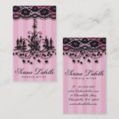 Carte De Visite Lustre élégant d'agent immobilier de maquilleur de (Devant / Derrière)