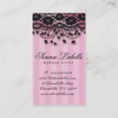 Carte De Visite Lustre élégant d'agent immobilier de maquilleur de (Dos)