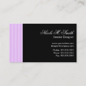 Carte De Visite Lustre et canapé lavande (Dos)