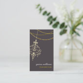 CARTE DE VISITE :: lustre + lumières 2P (Debout devant)