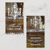 Carte De Visite Lustre minable de support de gâteau de (Devant / Derrière)