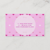 Carte De Visite lustre minniemay+ coeurs noir et rose d'ombre (Dos)
