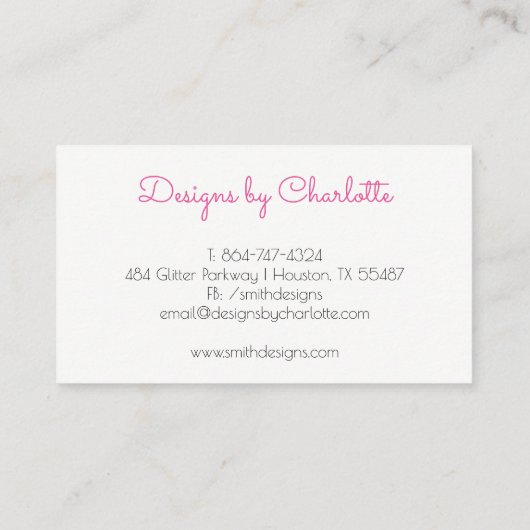 Carte De Visite Lustre moderne (Dos)