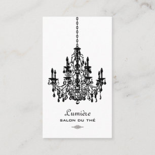 Carte De Visite lustre noir et blanc PixDezines/fond pour bricolag