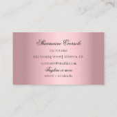 Carte De Visite Lustre rose et gris satiné (Dos)