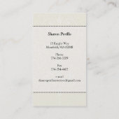 CARTE DE VISITE :: lustre - Sharon Perillo 1 (Dos)