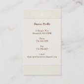 CARTE DE VISITE :: lustre - Sharon Perillo 2 (Dos)