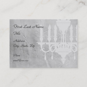 Carte De Visite Lustre sur le papier gris plissé