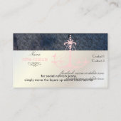 Carte De Visite Lustre vintage + Arrière - plan baroque (Dos)