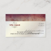 Carte De Visite Lustre vintage + Arrière - plan baroque (Dos)