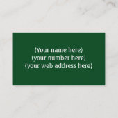 Carte de visite/Lutte antiparasitaire (Dos)