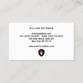 Carte De Visite Lutte antiparasitaire de l'exterminateur de roche (Dos)