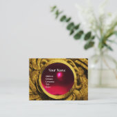 Carte De Visite LUTTER CONTRE GRIFFINS MONOGRAM, or noir rouge rub (Debout devant)