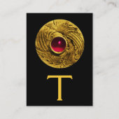 Carte De Visite LUTTER CONTRE GRIFFINS MONOGRAM, or noir rouge rub (Dos)