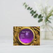 Carte De Visite LUTTER CONTRE LES GRIFFINS MONOGRAM Or Purple Amét (Debout devant)