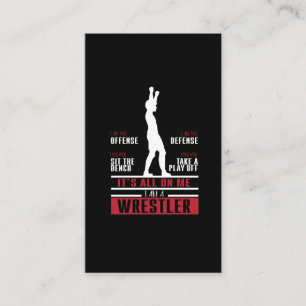 Carte De Visite Lutteur luttant le cadeau mignon pour le lutteur