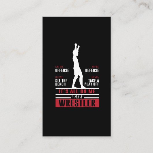 Carte De Visite Lutteur luttant le cadeau mignon pour le lutteur (Devant)