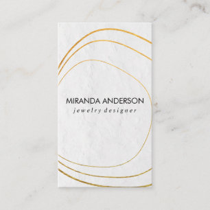 Carte De Visite Lux Abstrait Gold Foil   Artiste moderne