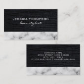 Carte De Visite Lux Elegant Velvet and Marble Trim (Devant / Derrière)