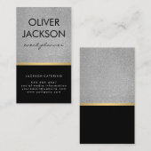 Carte De Visite Lux Executive / Parties scintillant Black / Gold B (Devant / Derrière)