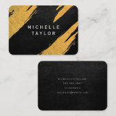 Carte De Visite Lux Faux Gold Marques Artistiques Cuir Imprimer (Devant / Derrière)