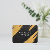 Carte De Visite Lux Faux Gold Marques Artistiques Cuir Imprimer (Debout devant)