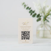 Carte De Visite Lux Lash Extensions Aftercare Guide Card (Debout devant)