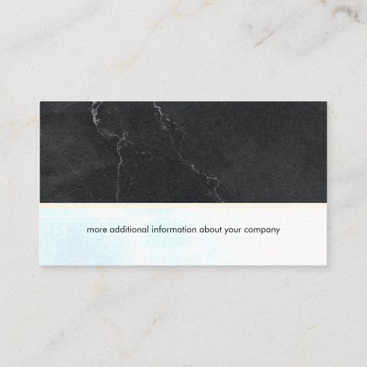 Carte De Visite Lux | Marbre noir (Dos)