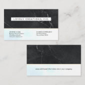 Carte De Visite Lux | Marbre noir (Devant / Derrière)