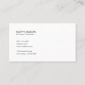 Carte De Visite Lux noir | exécutif | Minimal simple (Dos)