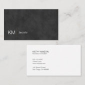 Carte De Visite Lux noir | exécutif | Minimal simple (Devant / Derrière)