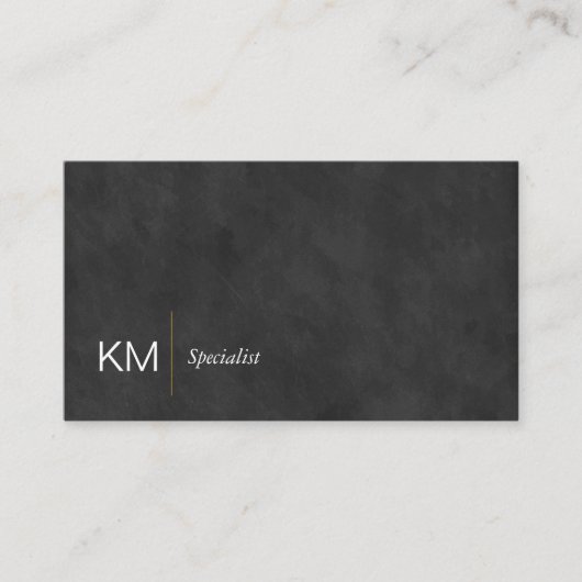 Carte De Visite Lux noir | exécutif | Minimal simple (Devant)
