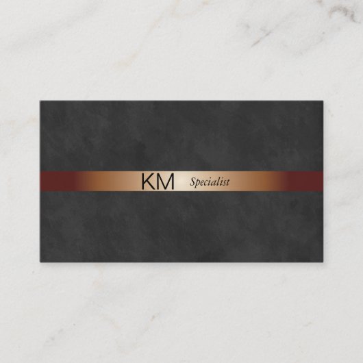 Carte De Visite Lux noir | Gradient Strike through (Devant)