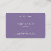 Carte De Visite Luxe à la mode professionnel de modèle moderne (Dos)