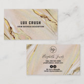 Carte De Visite Luxe Alcool Encre Cheveux Beauté de peau (Devant / Derrière)